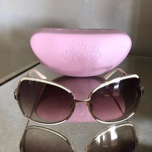 Juicy Couture Women’s Square Cream/Gold Sunglasses